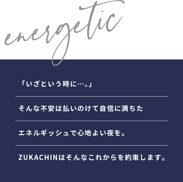  ZUKACHINはそんなこれからを約束します。